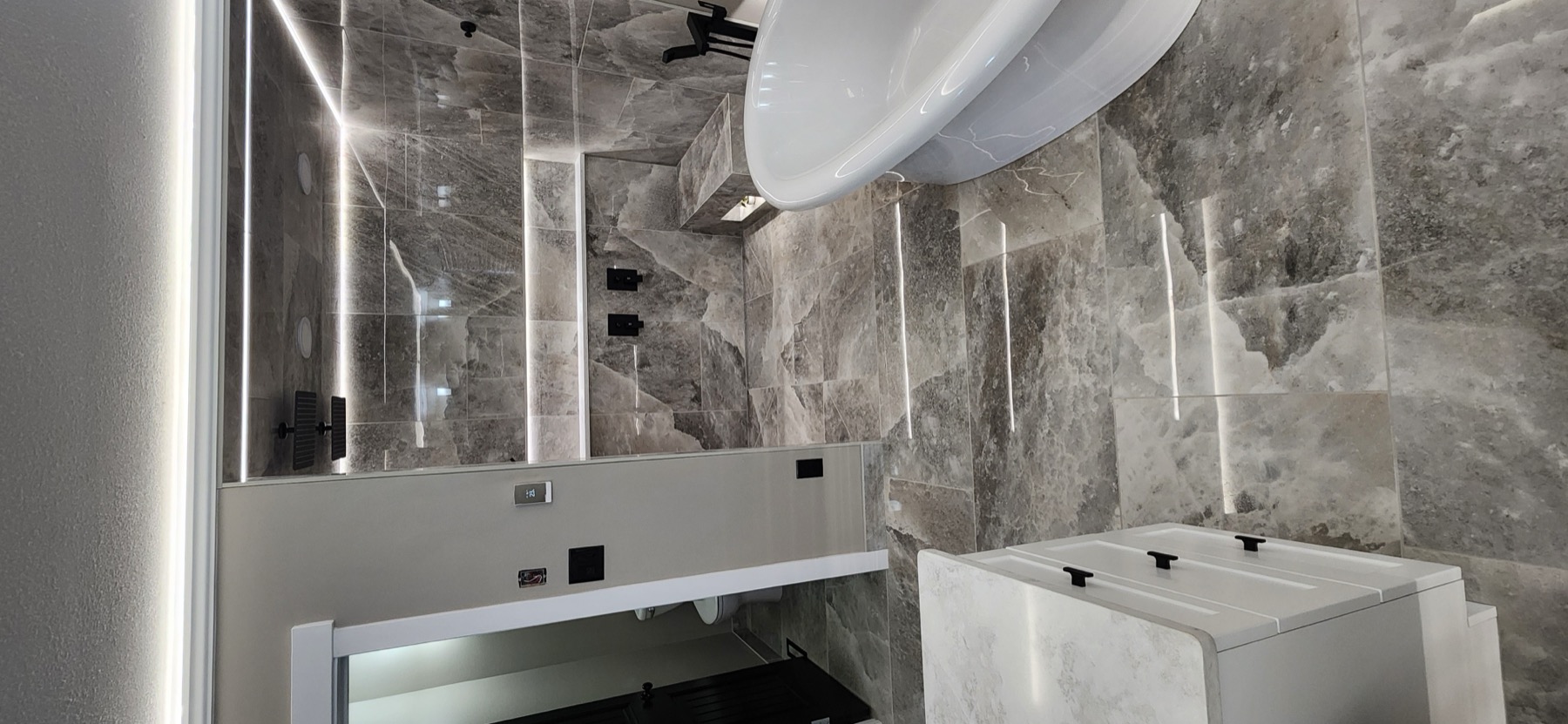 Luminous Smoke finished tile project